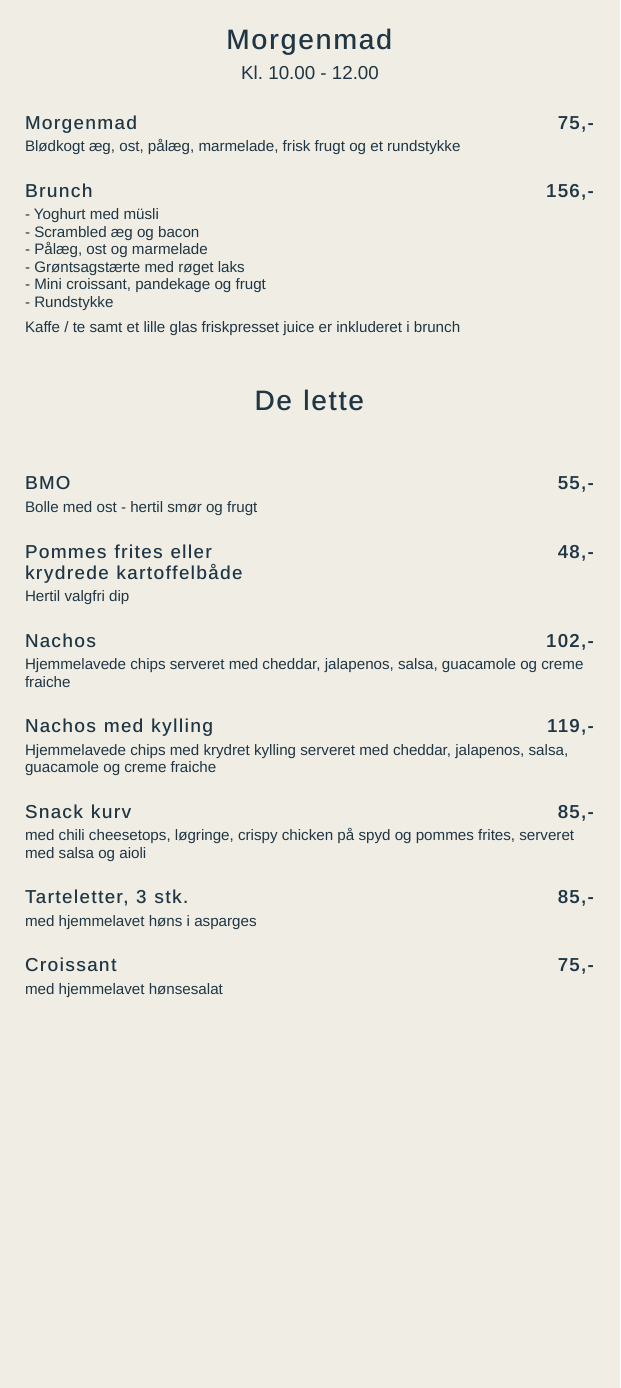 Menu side 1